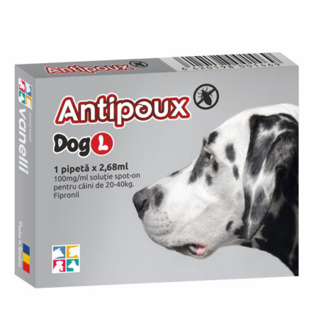 ANTIPOUX Dog L Solutie antiparazitara extern pentru caini 20-40kg pipeta 2.68ml